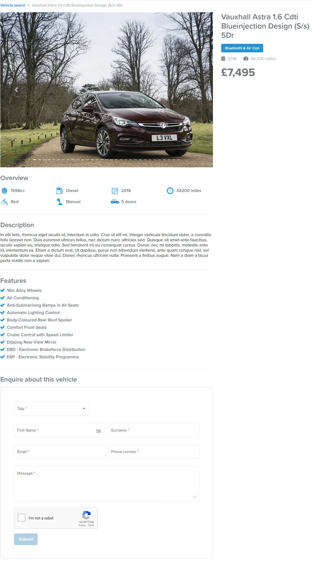 Autotrader Integration 2 vehicle