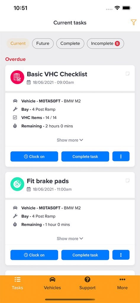 Technician Companion App & VHC 1 ss1